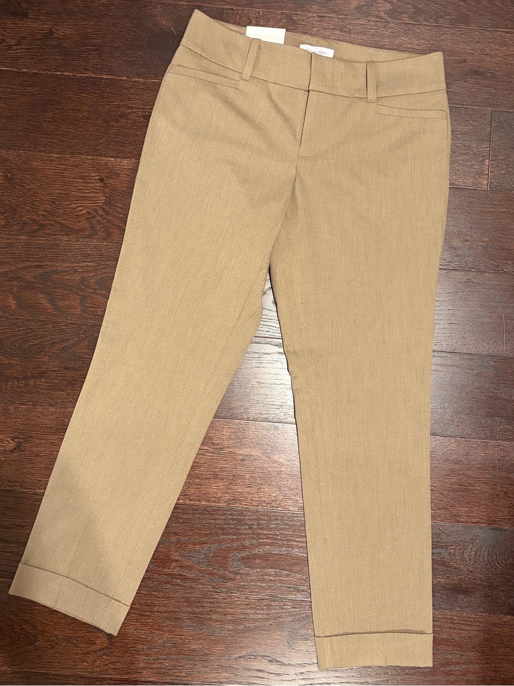 Calvin Klein Khaki Cropped Dress Pants